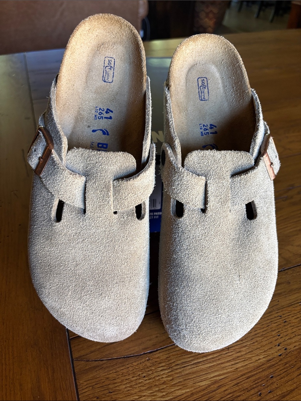 Birkenstock Boston Clogs Taupe-LIKE NEW!